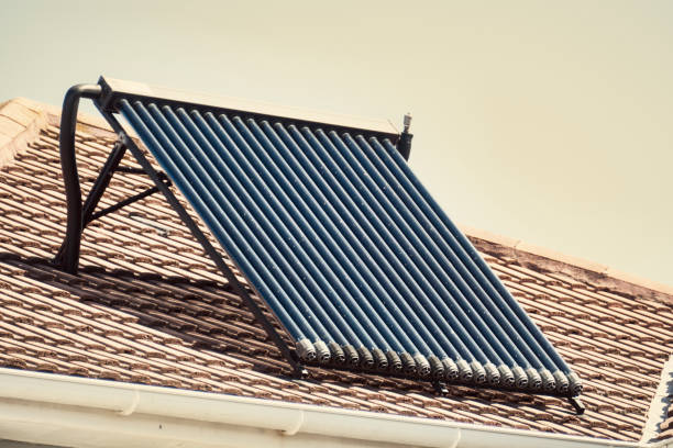 solar geyser on a home roof